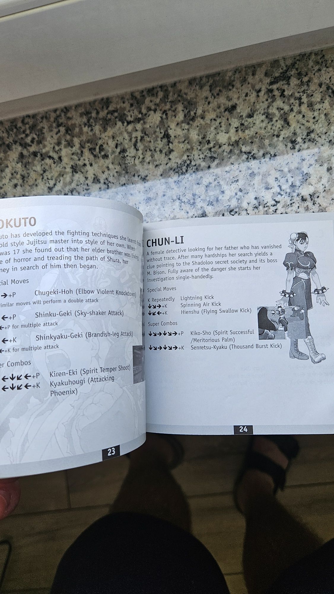 Manual z Street fighter plus alfa gry na ps1