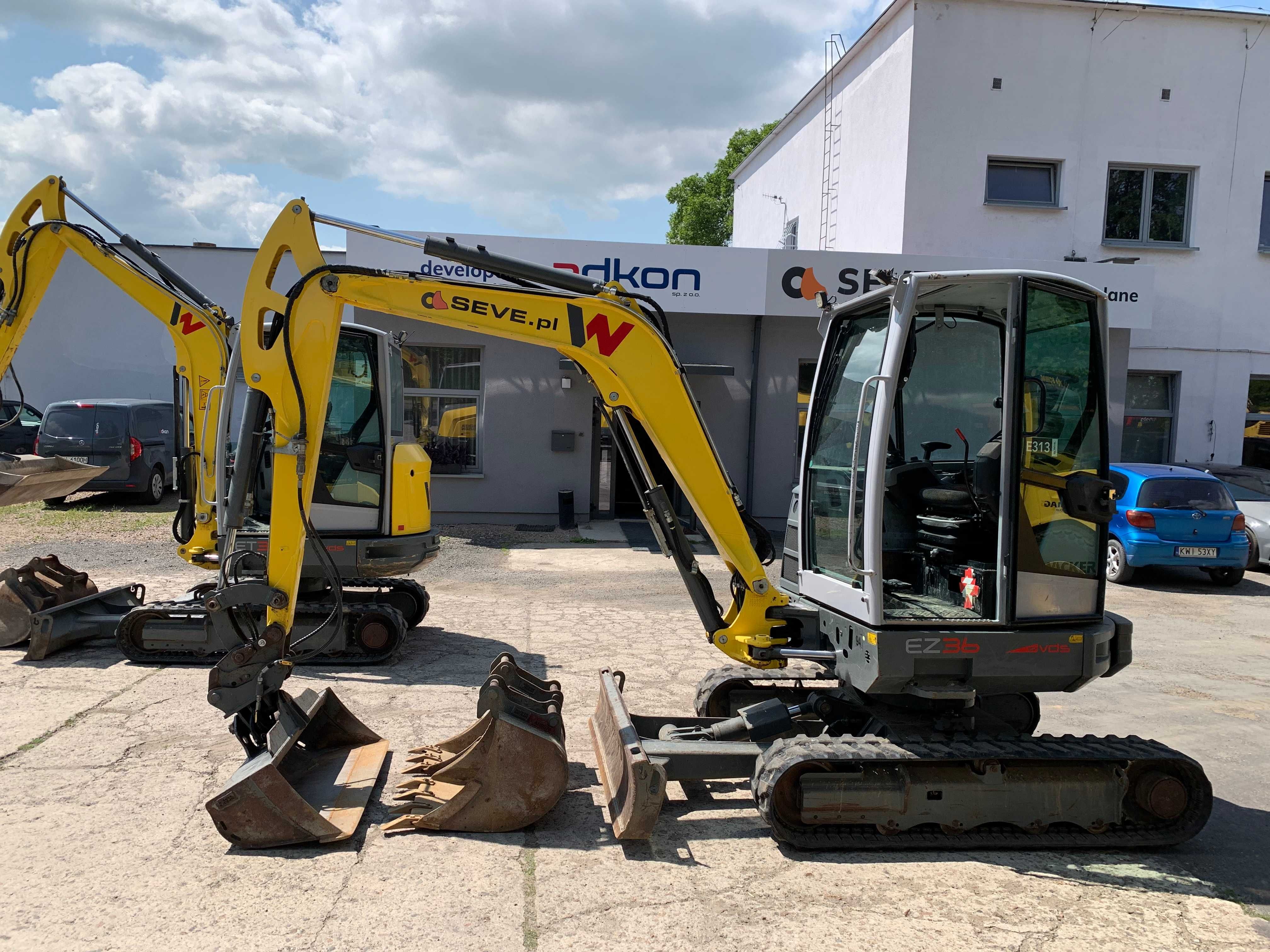 Wacker Neuson EZ 36 VDS minikoparka 4 tony 3 łyżki system poziomowania