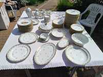 Stary,duży serwis obiadowy porcelana Limoges Francja 96 sztuk