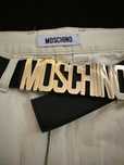 бежевые мужские шорты Moschino с поясом