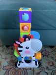 Zabawka Fisher Price Żyrafa zjeżdżalnia z klockami
