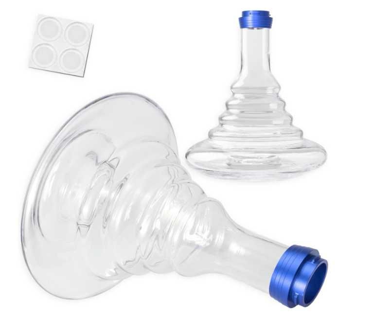 DILAW Shisha 93 cm Aluminium + Stal Łapacz Melasy Wąż-niebieska