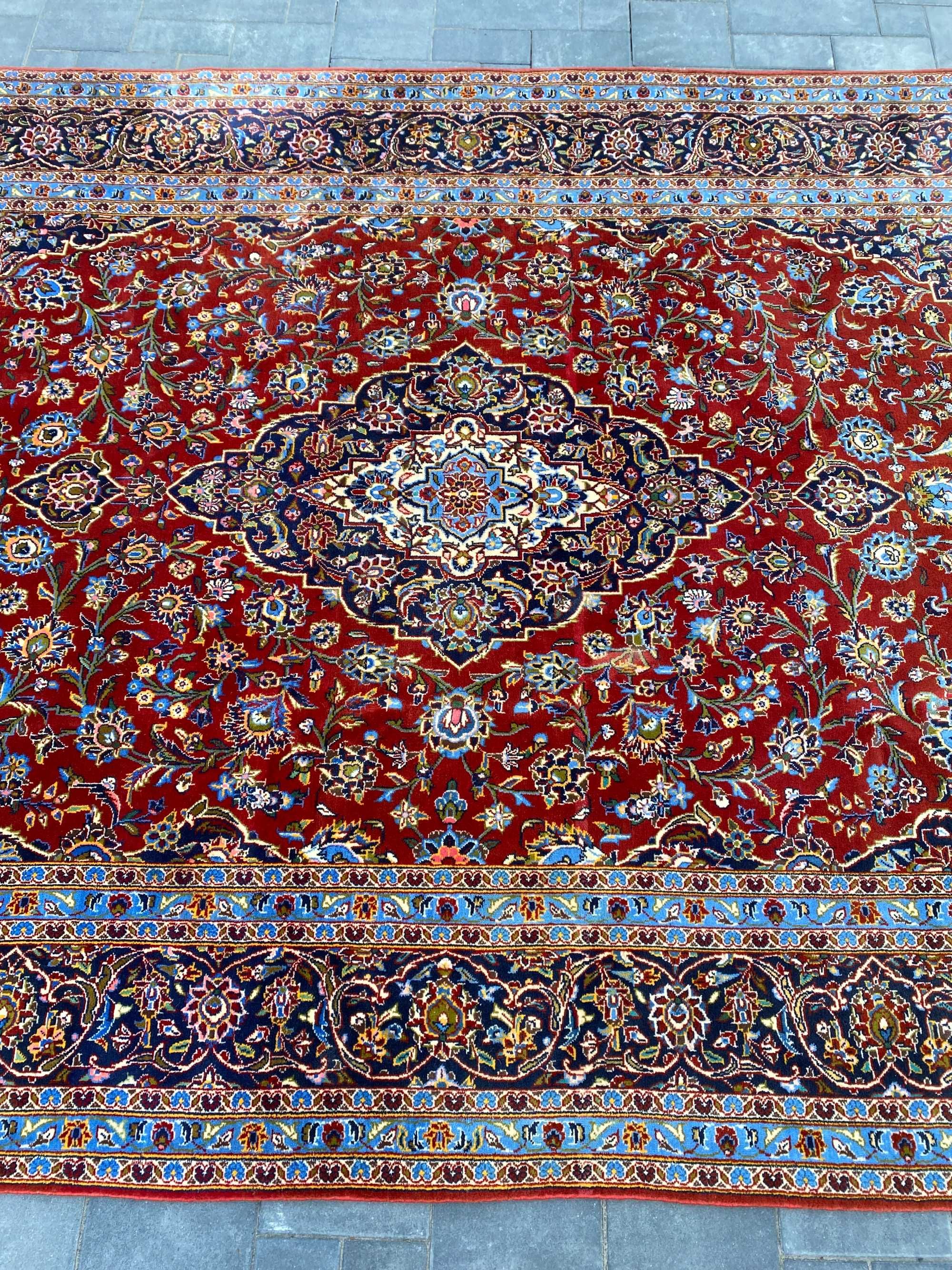Keshan Perski Dywan Wełniany Ręcznie Tkany Iran 310x195