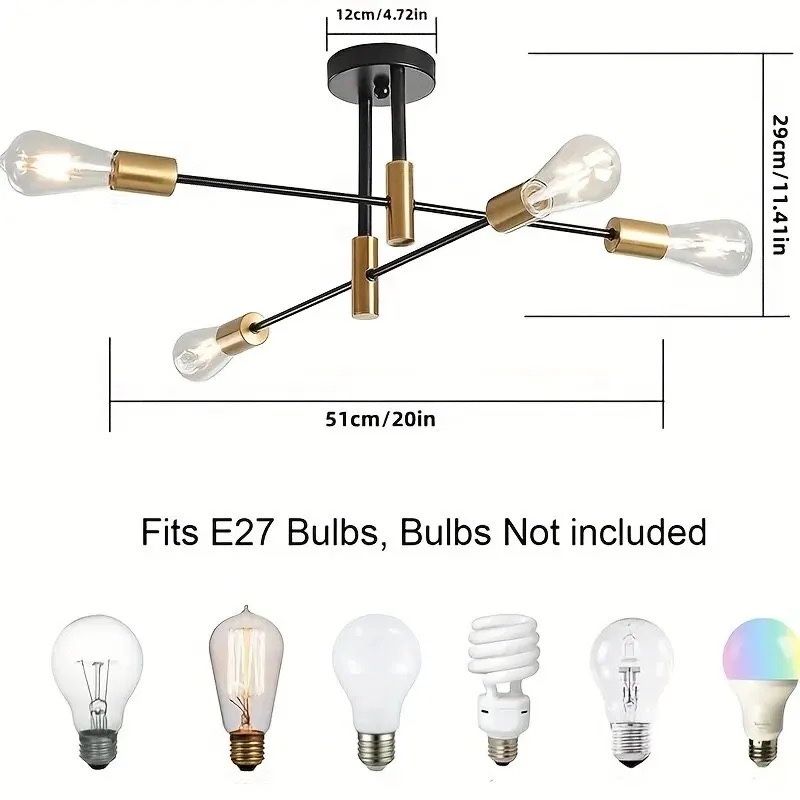 Lampa żyrandol industrialny