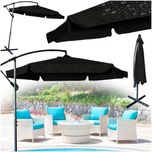 DUŻY Parasol Ogrodowy z WYSIĘGNIKIEM Składany do Ogrodu PREMIUM 290 cm