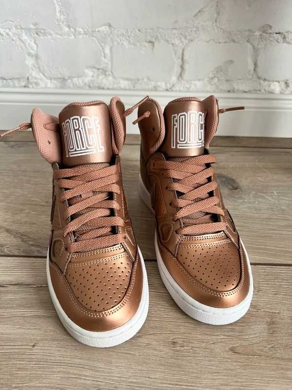 Nowe sneakersy Nike Force Różowe Złoto Gold Pink