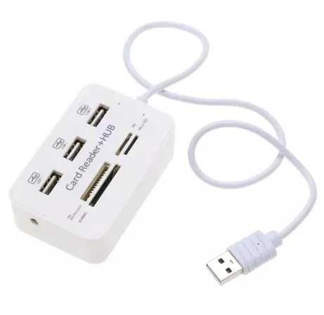 Usb hub 2.0 - 3 порта + кард ридер cardreader Хаб