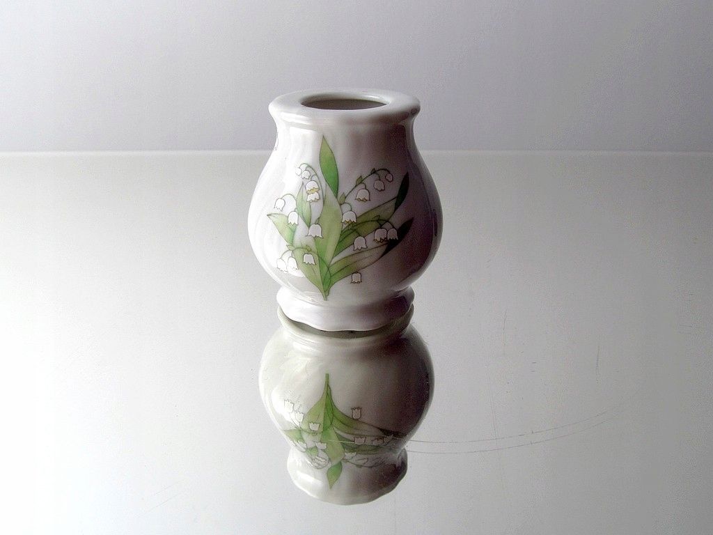 porcelanowy pojemnik świecznik konwalia weiden