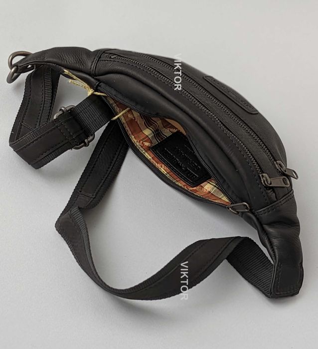 Кожаная сумка-бананка Hill Burry 3108 Германия. Шкіряна сумка.