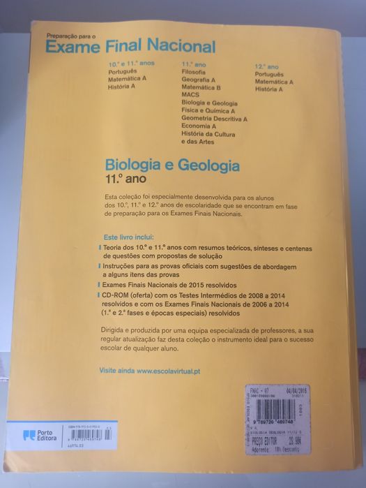 Livro de preparação para exame de Biologia e Geologia 11°ano