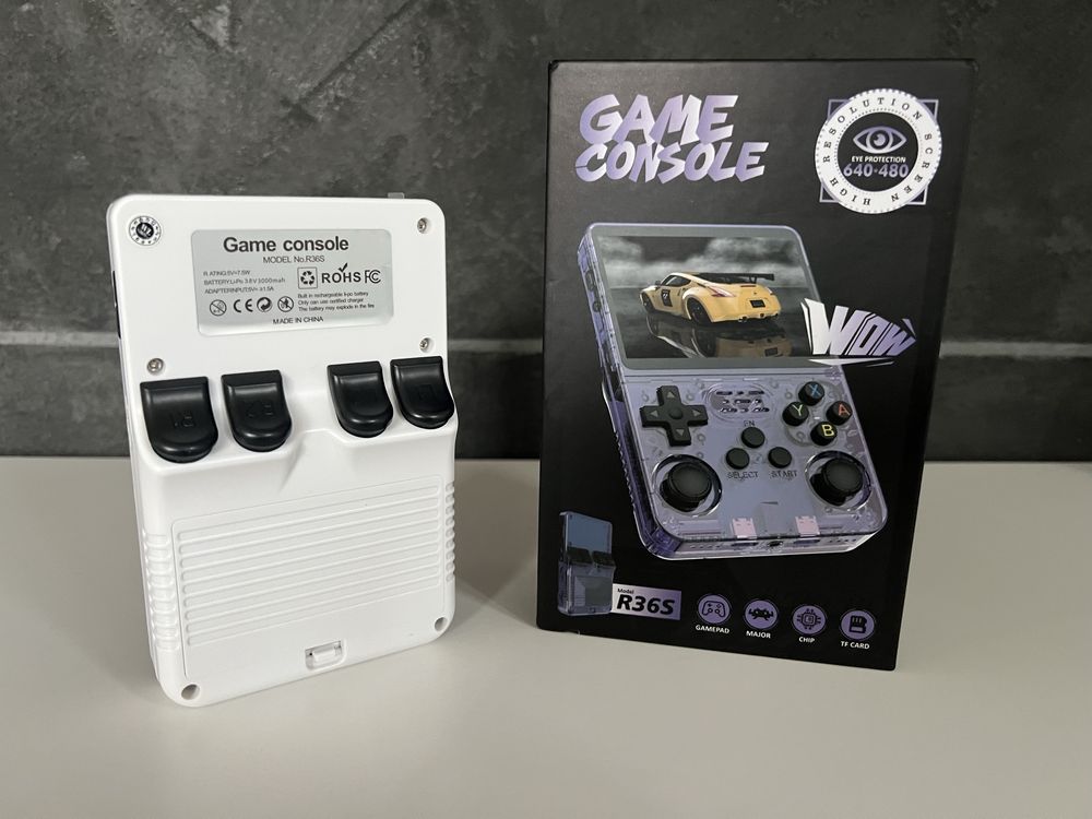 R36S Retro Konsola z ArkOS + 64 GB Gier | PS1, PSP, N64, GBA