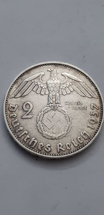 Niemcy III Rzesza 2 marki 1937 E - real foto