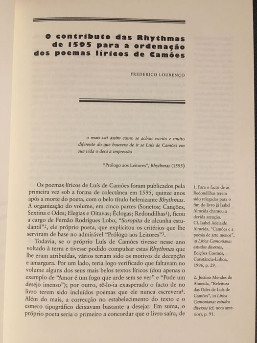 Camões Poeta da Fé/ Camões (Relâmpago)/ Actualidade d´Os Lusíadas