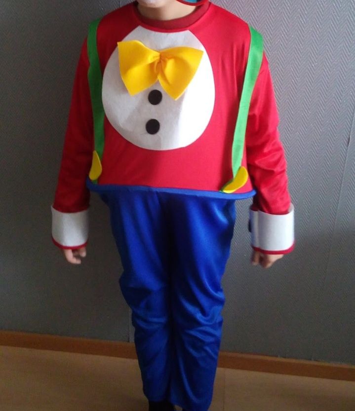 Fato de palhaço para o carnaval  T. 7/9 com aro na cintura