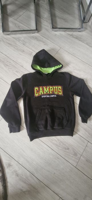 Тепла кофта худі на флісі на хлопчика до 12 років чорна