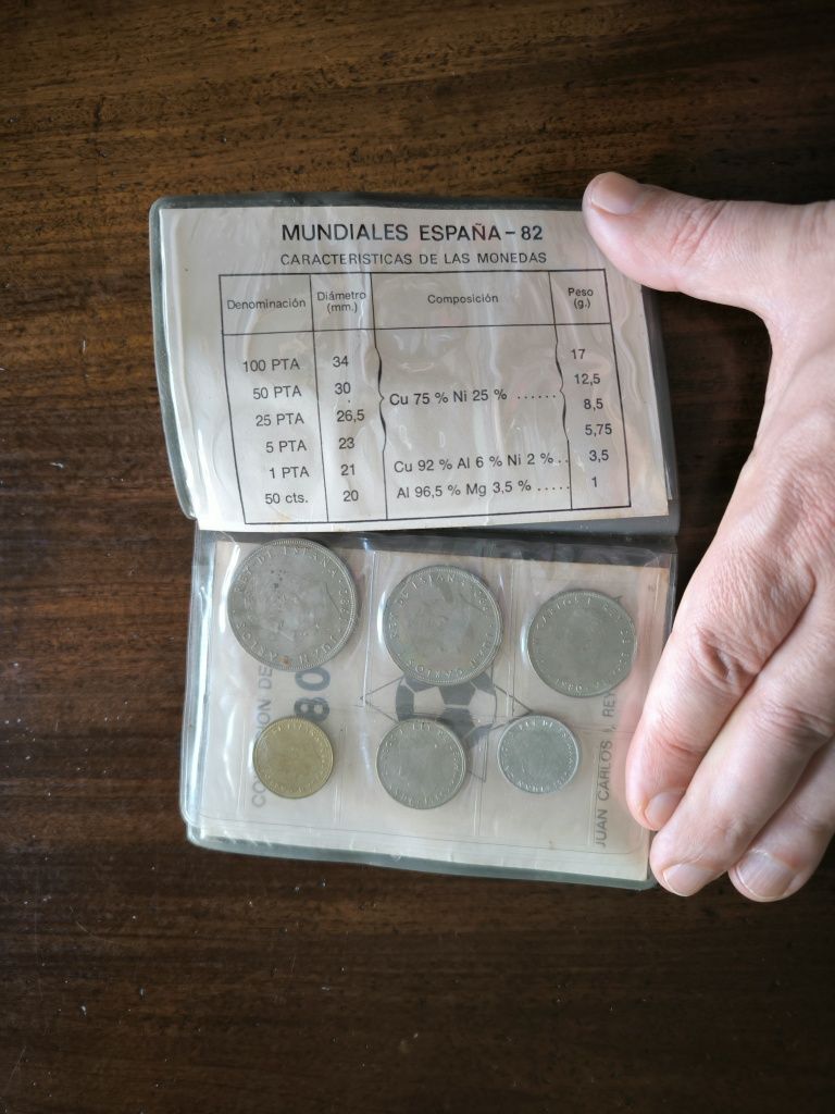 Moedas Pesetas Mundial Espanha 82