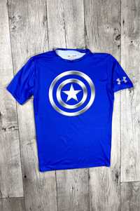 Under armour marvel футболка XL размер синяя с принтом оригинал