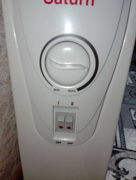 Масляный радиатор обогреватель saturn st-oh1258 серый