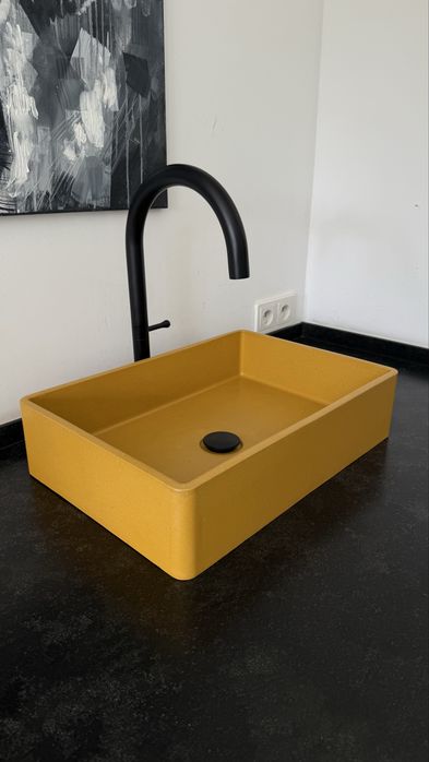 Umywalka betonowa o 50x35 cm. Kolory. Szarosci. Handmade. Loftstyle.