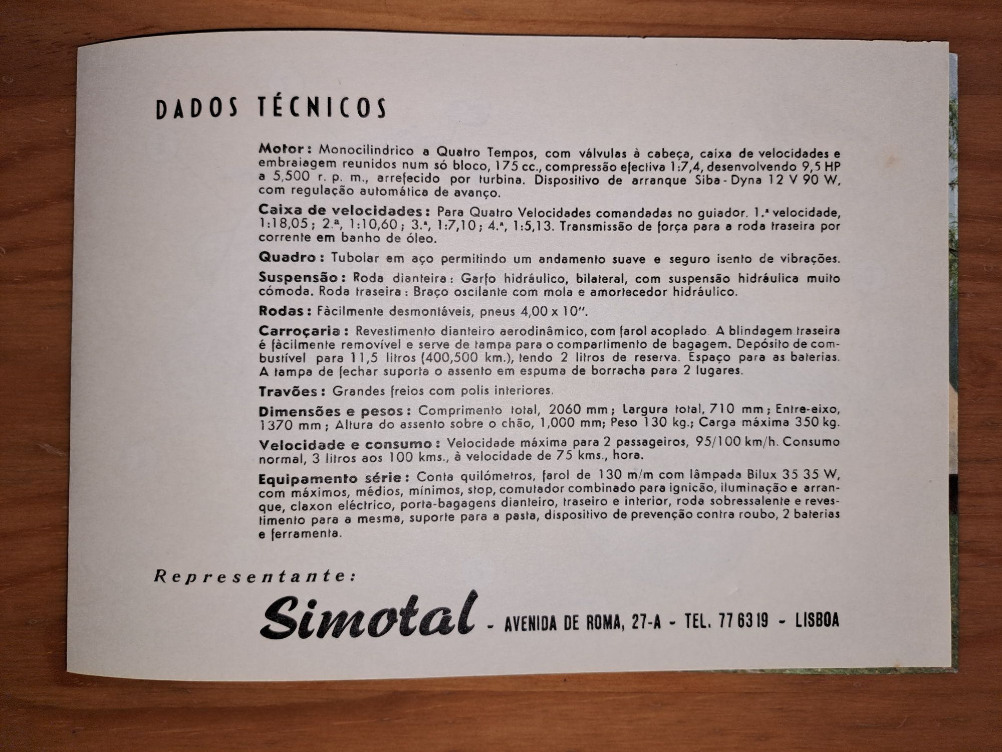 Folheto antigo Heinkel Tourist - 1960 [NOVO!]