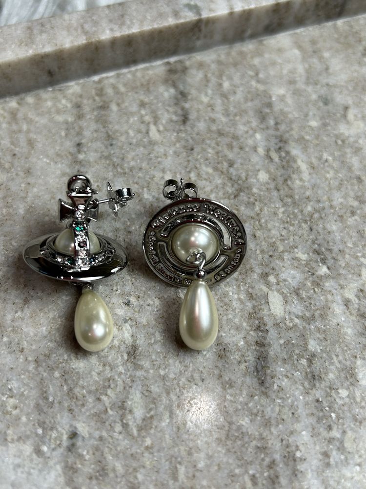 Серьги Vivienne Westwood Pearl Earrings бусы сережки серьги