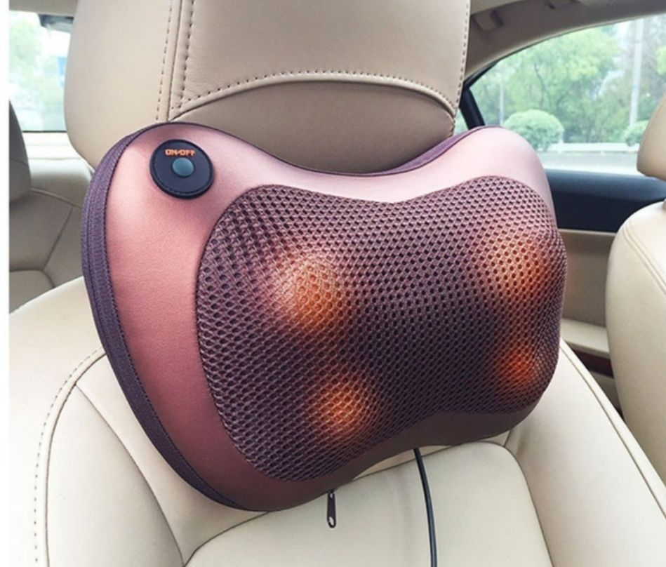Массажная подушка для шеи Massage Pillow,для дома и автомобиля 220/12v