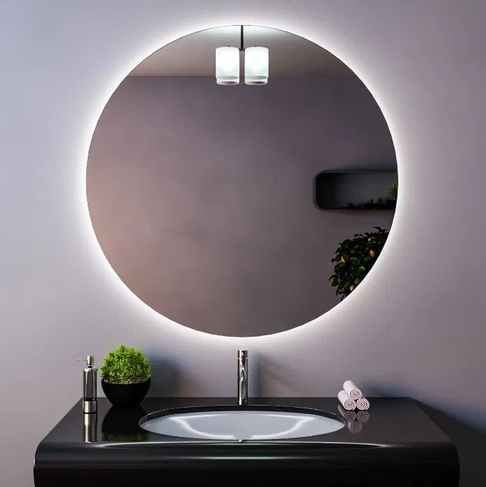 ‼️Акция Зеркало с LED Подсветкой влагостойкое для ванной 50 см-1180 гр