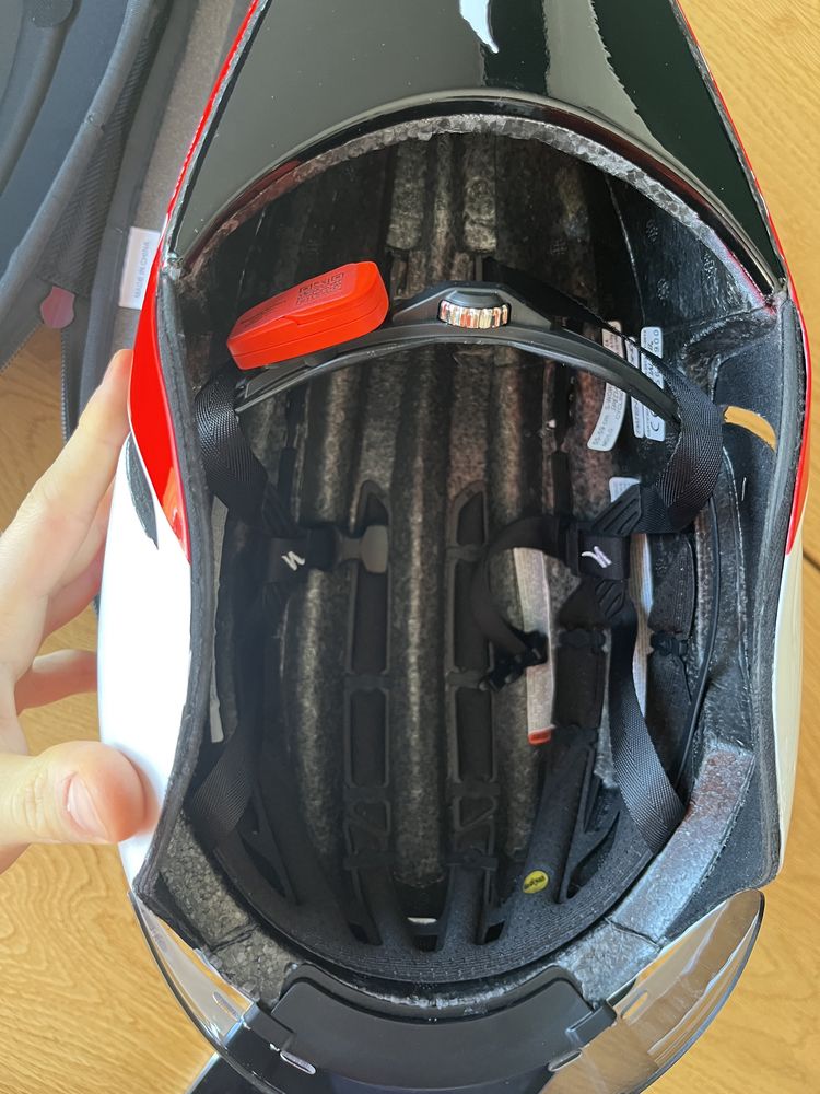 Kask czasowy Specialized Biało Czerwony z orzełkiem