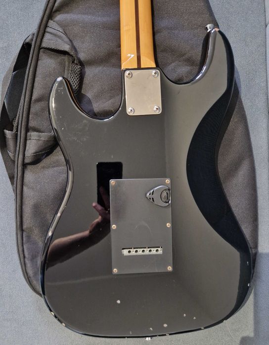 Gitara czarny stratocaster Gilmour - partcaster