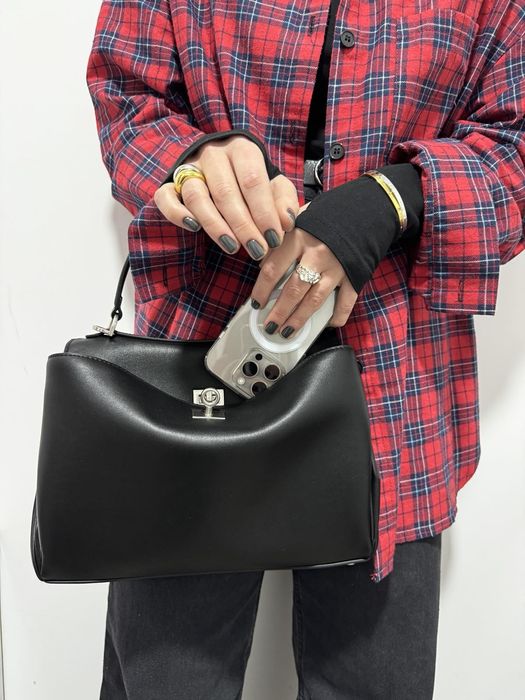 Сумка в стилі Balenciaga, нова з срібною фурнітурою