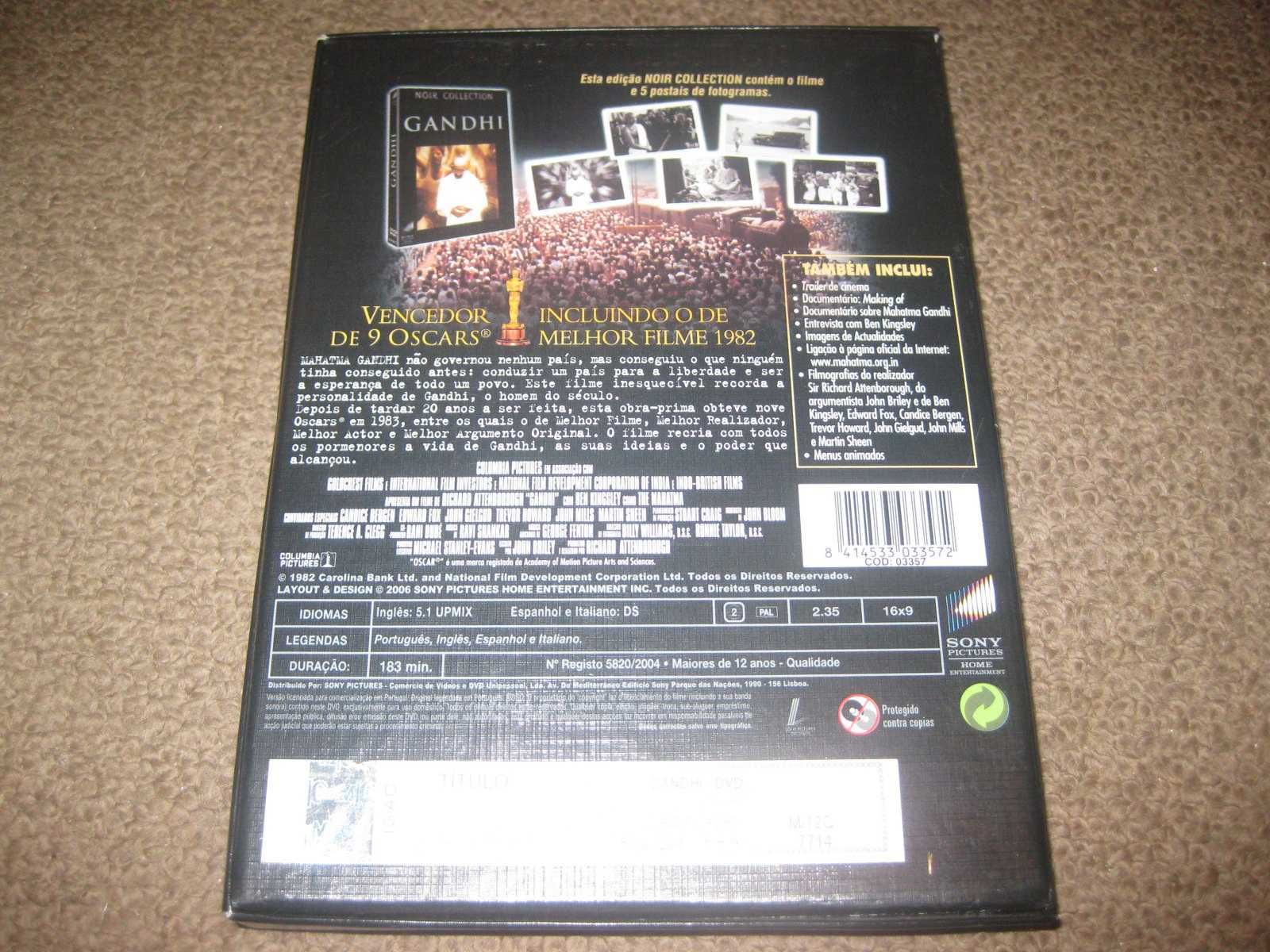 DVD "Gandhi" com Ben Kingsley/Edição Especial Noir Collection
