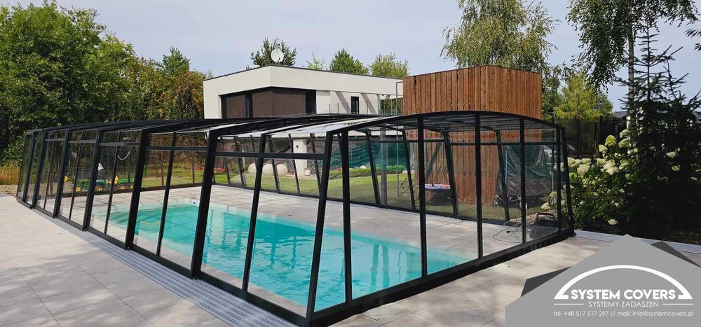 Zadaszenie basenowe, basenu, 500 x 1280 x220 cm - System Covers
