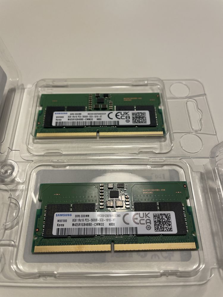 Pamięć 2 x ram soddim Samsung 8gb ddr5 5600