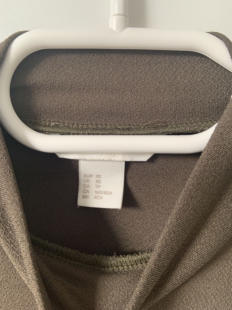 Sukienka tuba maxi midi H&M khaki rozmiar XS