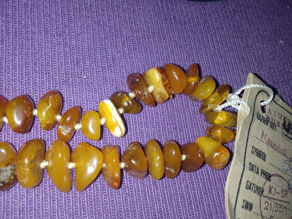 Przepiękny naszyjnik bursztynowy