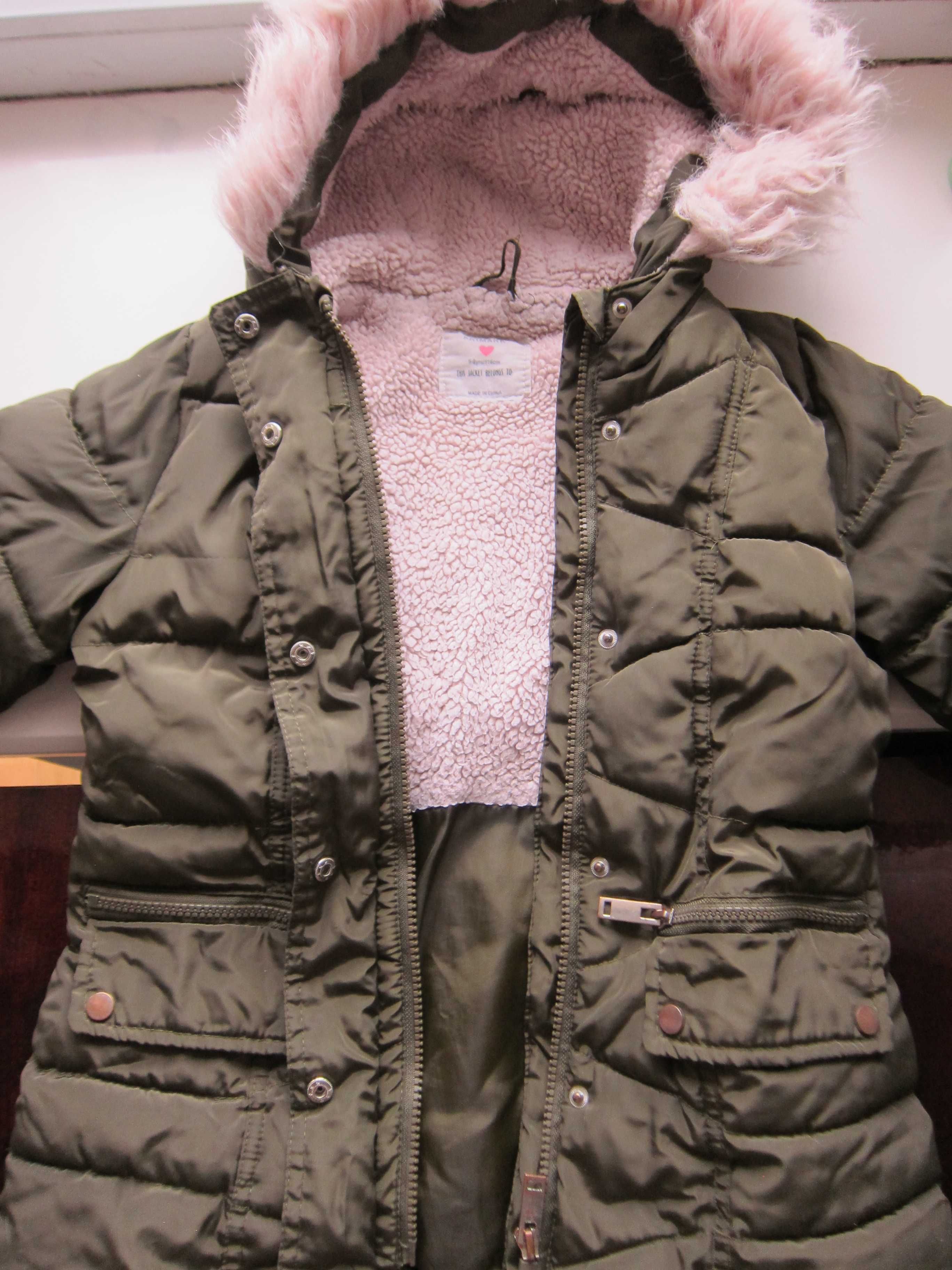 Детская зимняя курточка "PRIMARK" для девочки 5-6 лет, рост 116 см