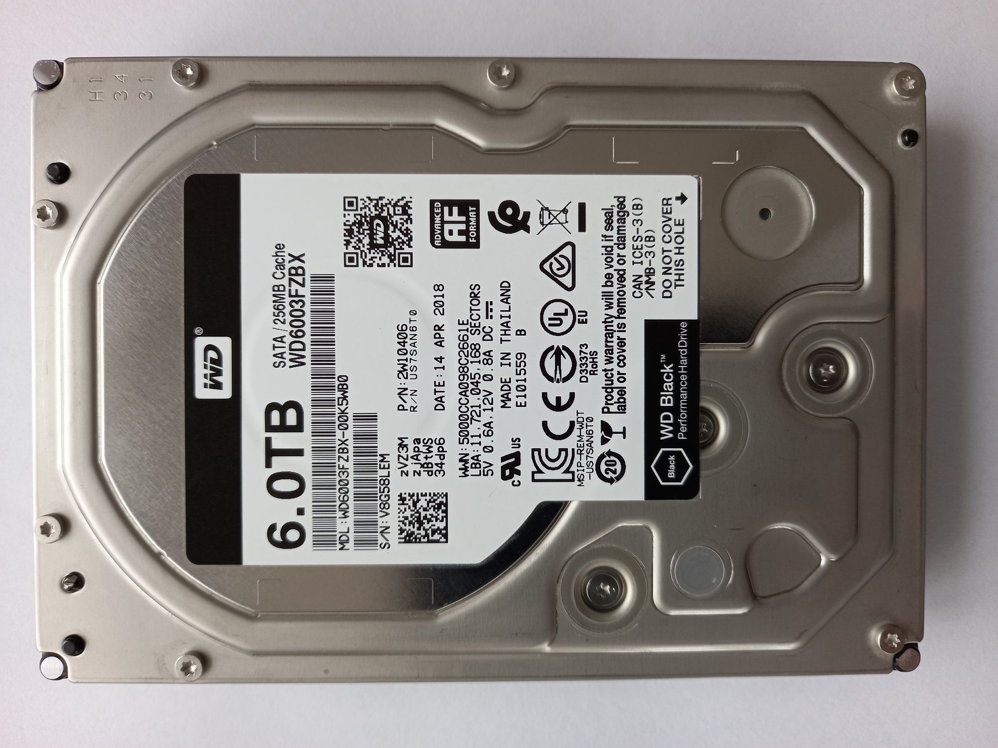 Dysk WD Black 6TB WD6003FZBX SATA 7200RPM (nr02)