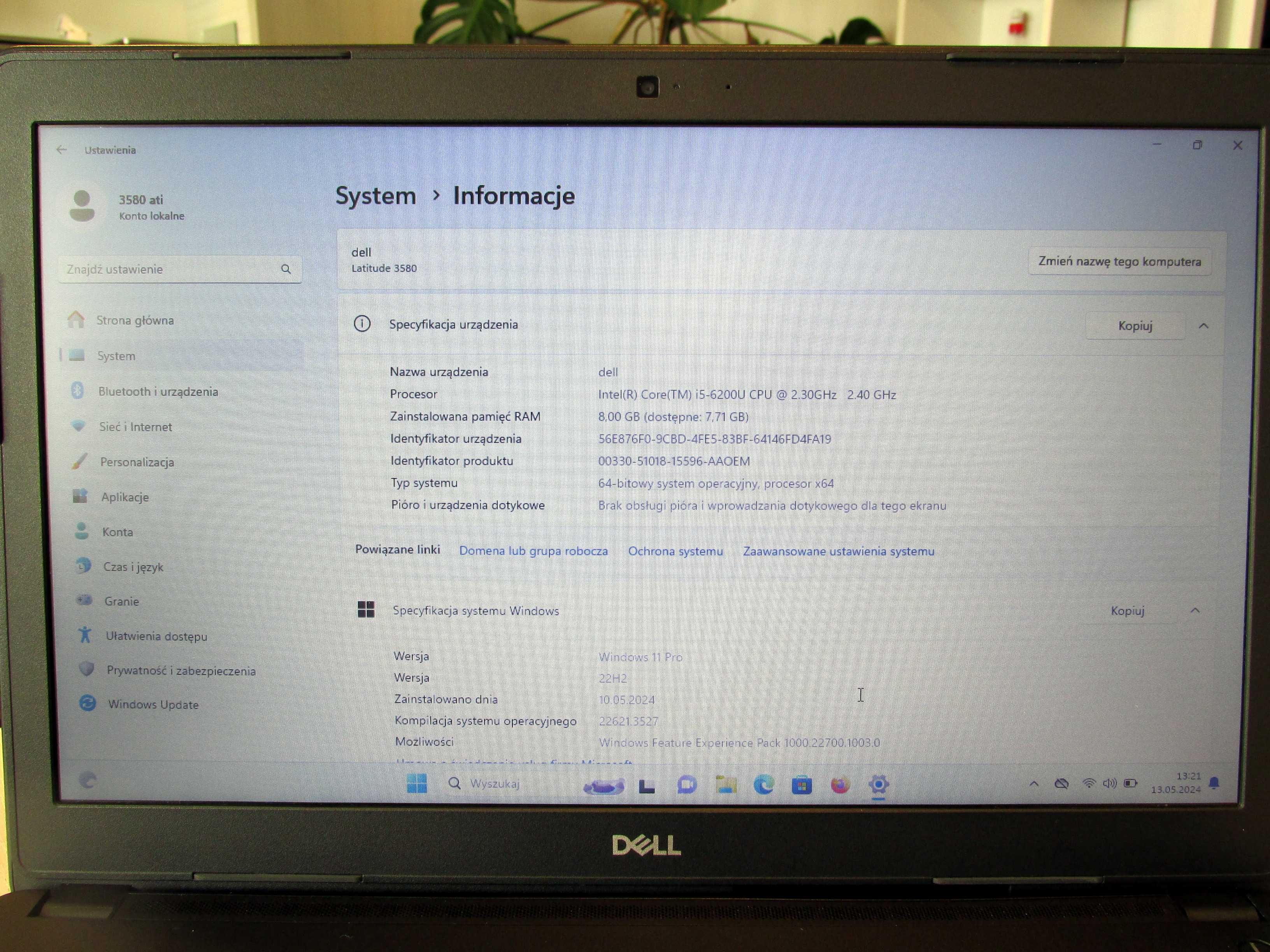 Dell Latitude 3580 15,6" i5 8GB 250GB SSD laptop notebook (12)