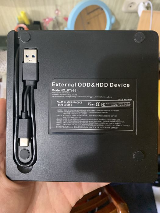 Зовнішній DVD r-rw привід, портативний