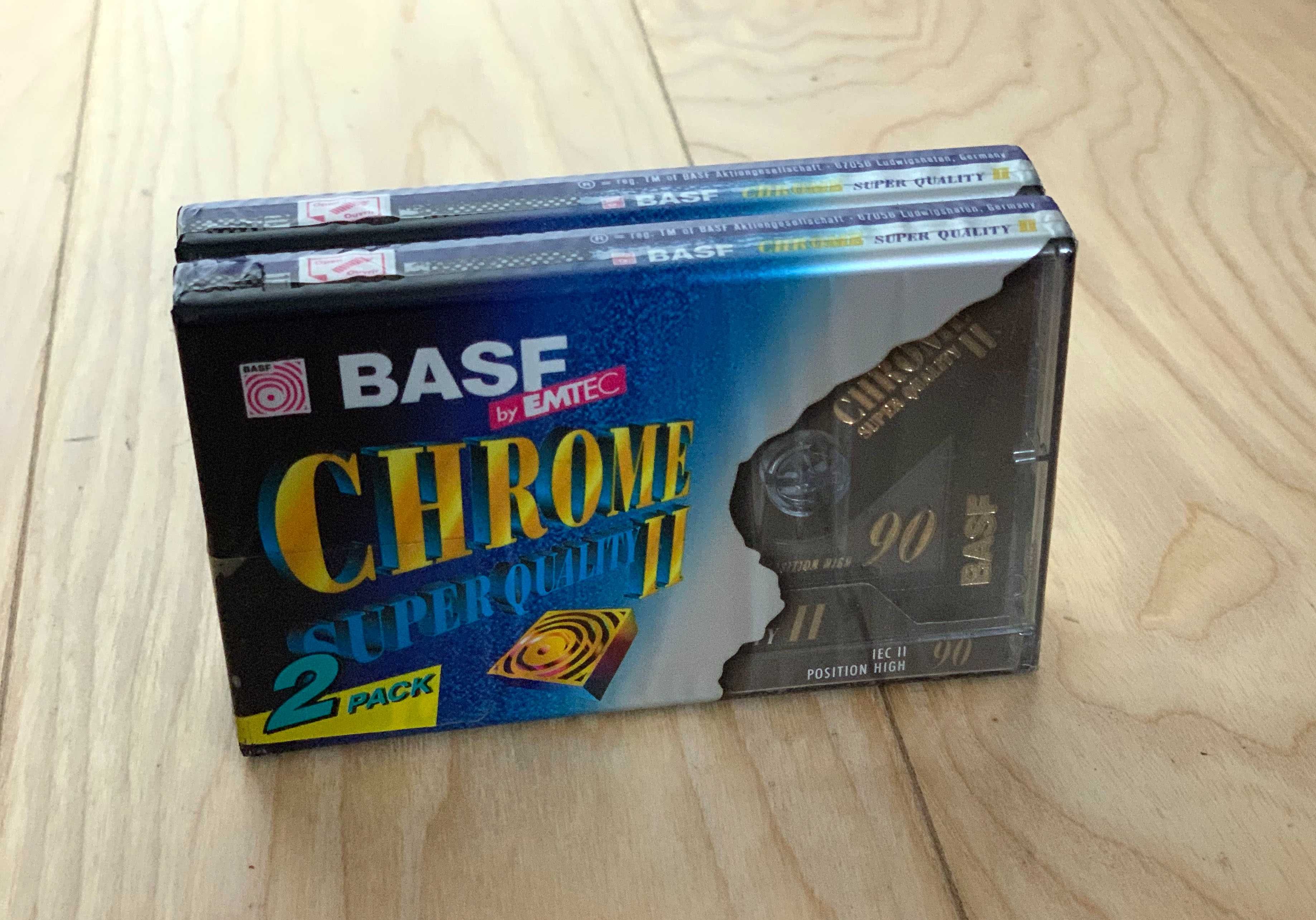 Cassetes BASF Chrome II 90 novas seladas - duas unidades