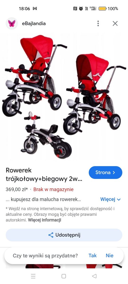 Rowerek trójkołowy baby mix