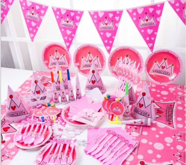 Zestaw urodzinowy party różowy urodziny dekoracja