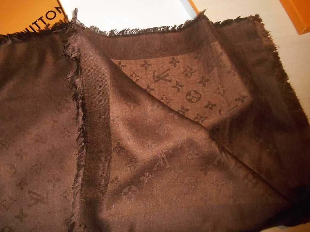 Louis Vuitton chusta Szalik, Szal apaszka damski kasmir, Francja 68-22