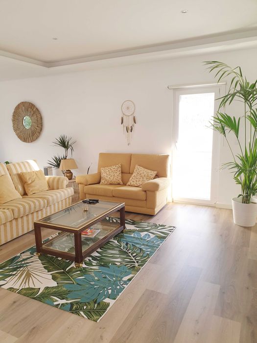 Mesa de centro madeira/vidrio