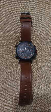 Wojskowy zegarek męski Naviforce brązowy pasek