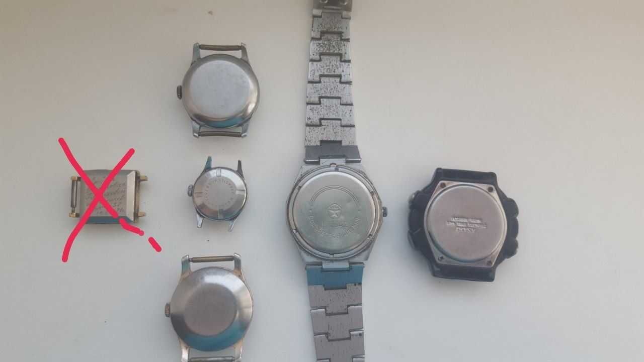советские часы Слава, Москва, Зим, импортные часы Adidas, Asahi.