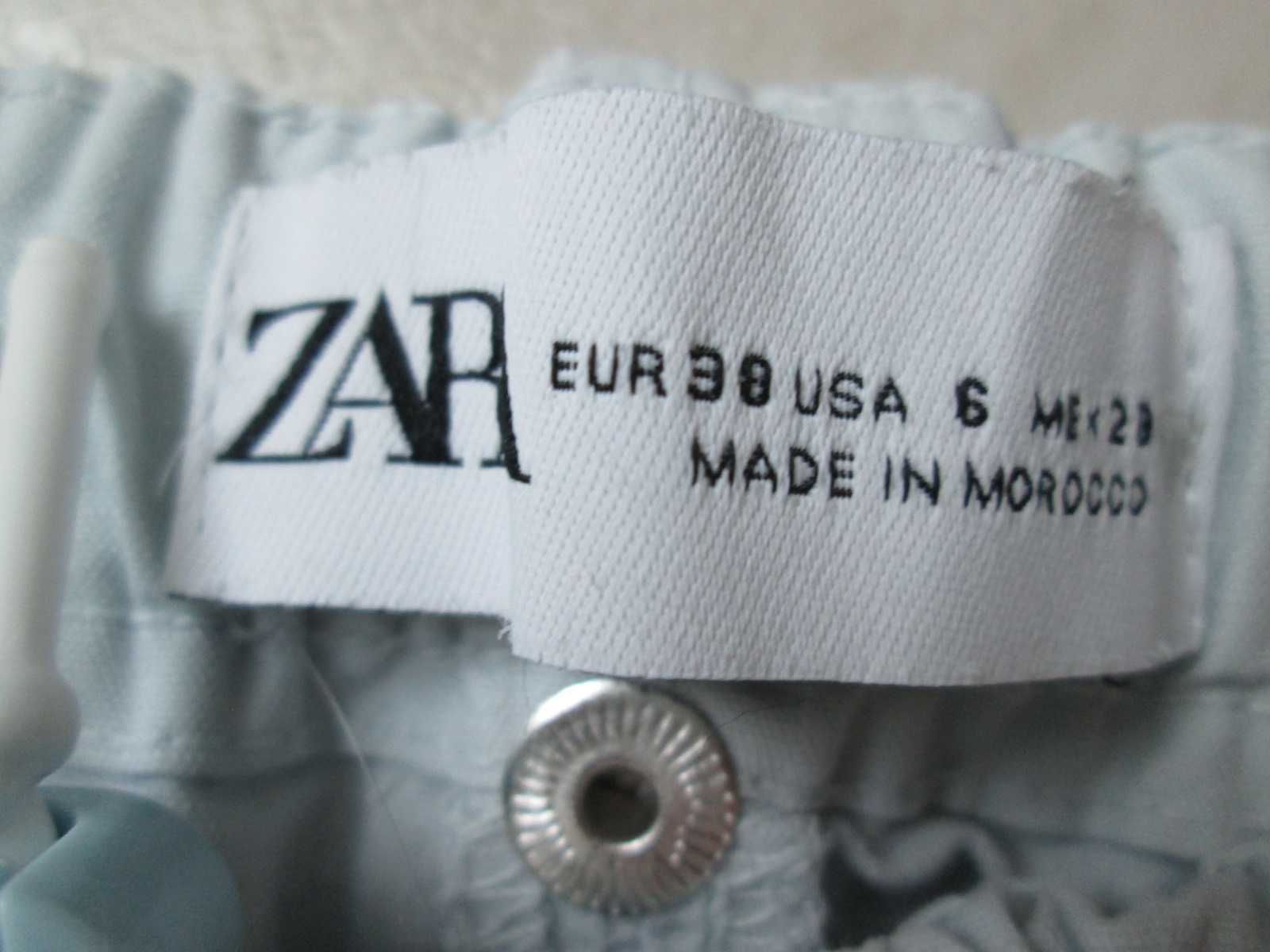 ZARA spodnie cargo spadochronowe 100% bawełna szerokie  M L 38 40