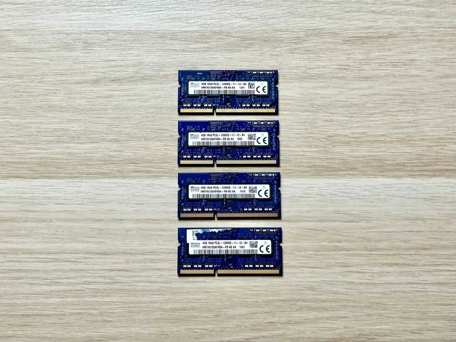 RAM SK Hynix 16GB 4x4GB DDR3 / DDR3L PC3L 12800S – sprawna / testowana