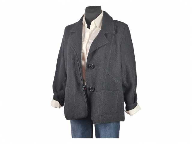 Żakiet Nicole L 40 czarny wełniany klasyczny elegancki old money