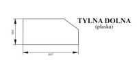 Szyba tylna dolna Renault RS 103-12, 103-14, 61-12, 61-14, ACX580